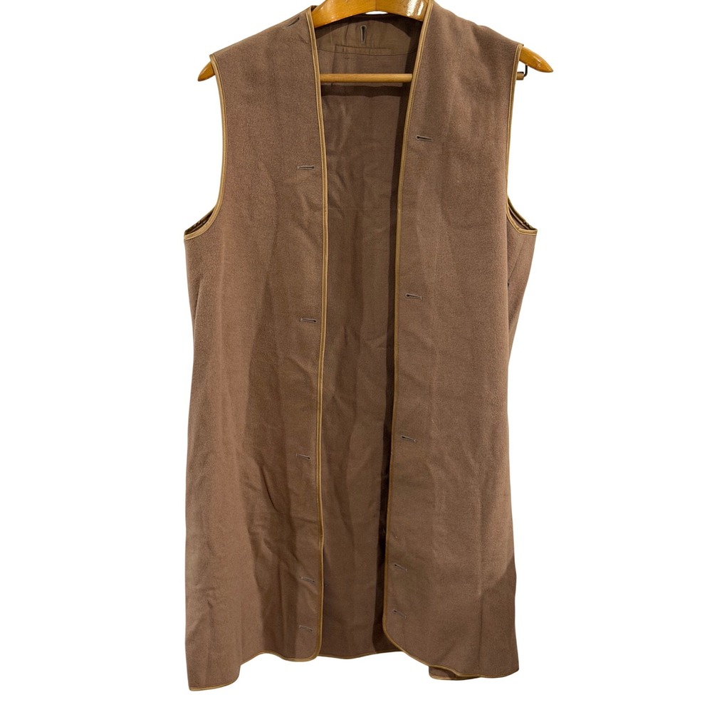 Burberrys Wool Camel Hair Liner Vest Womens Camel Tan Vintage England